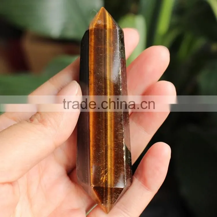 Natural yellow tiger eye crystals healing stones point