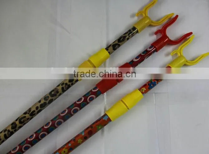PVC cover and powder coating Telescopic cloth hanger fork with high quanlity