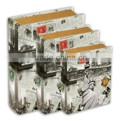 Vintage Decorative Canvas Printing Wooden Book