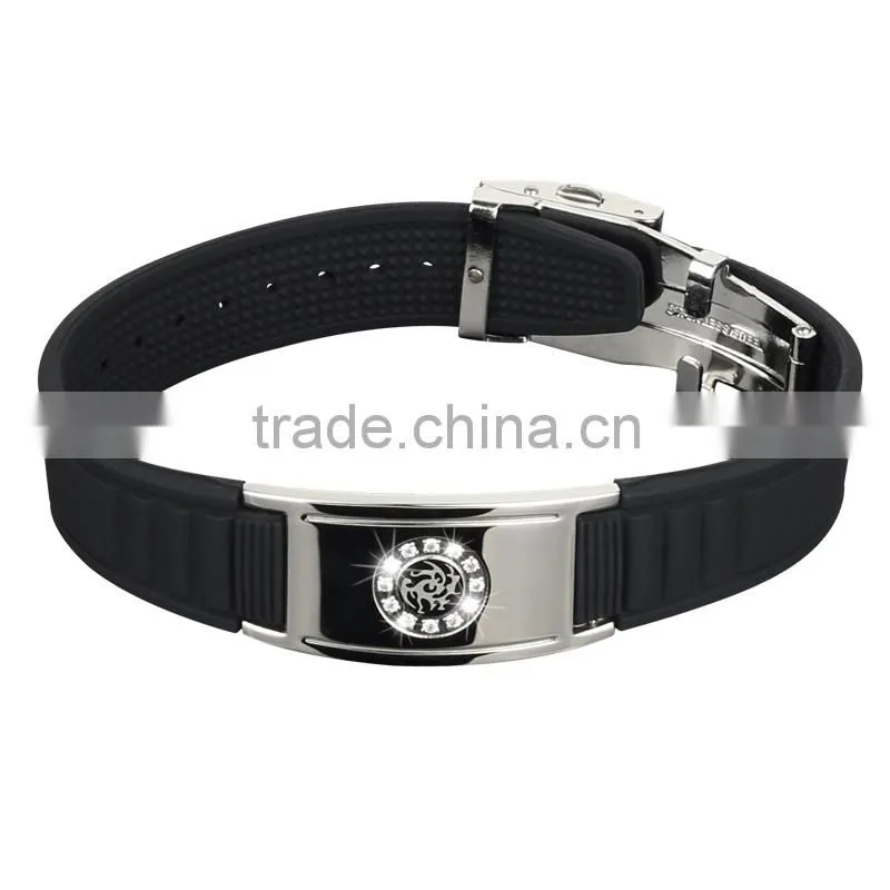 Noproblem D001 FDA titanium fashion charm power health germanium bio magnetic bracelet