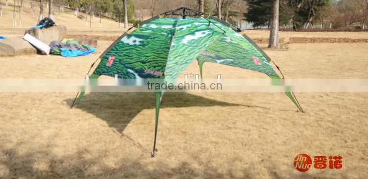 3-4 person Double Layers Fiberglass Pole Camping Tent