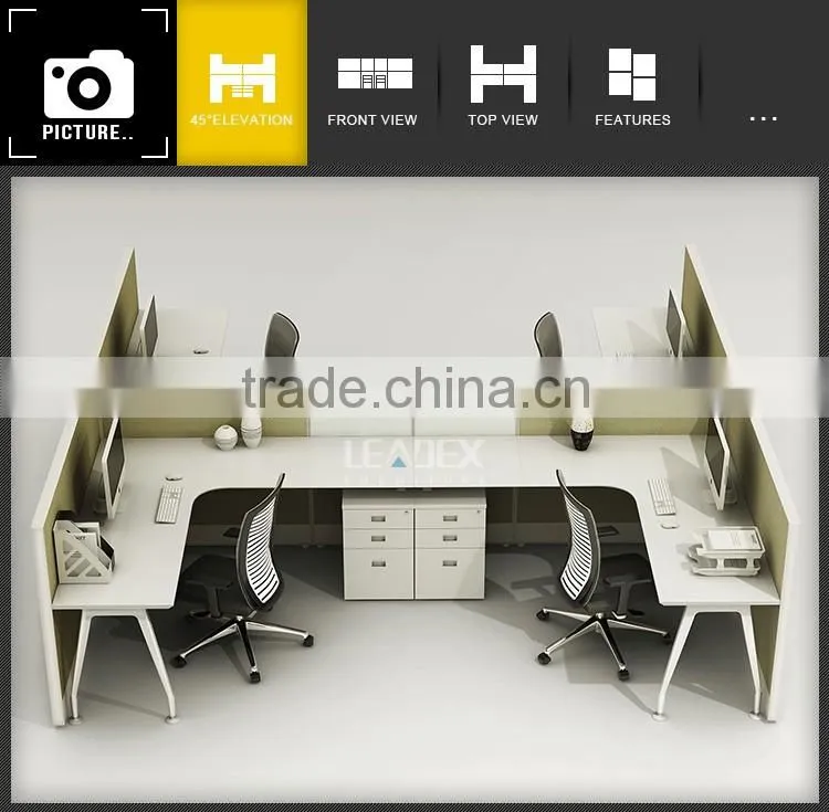 Hot sale modern design office modular workstations for 2 person