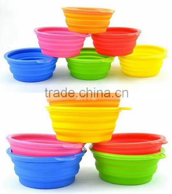 Cheap mini silicone pet collapsible bowl