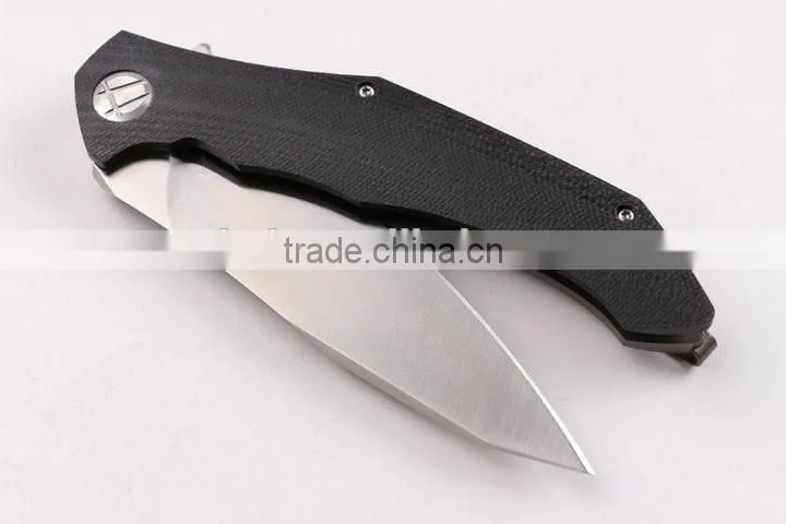 OEM outdoor G10 handle pocket knife with sanding surface