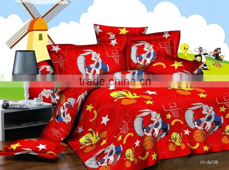 100% polyester children bedding/kids bedding set/3d cartoon bed linen