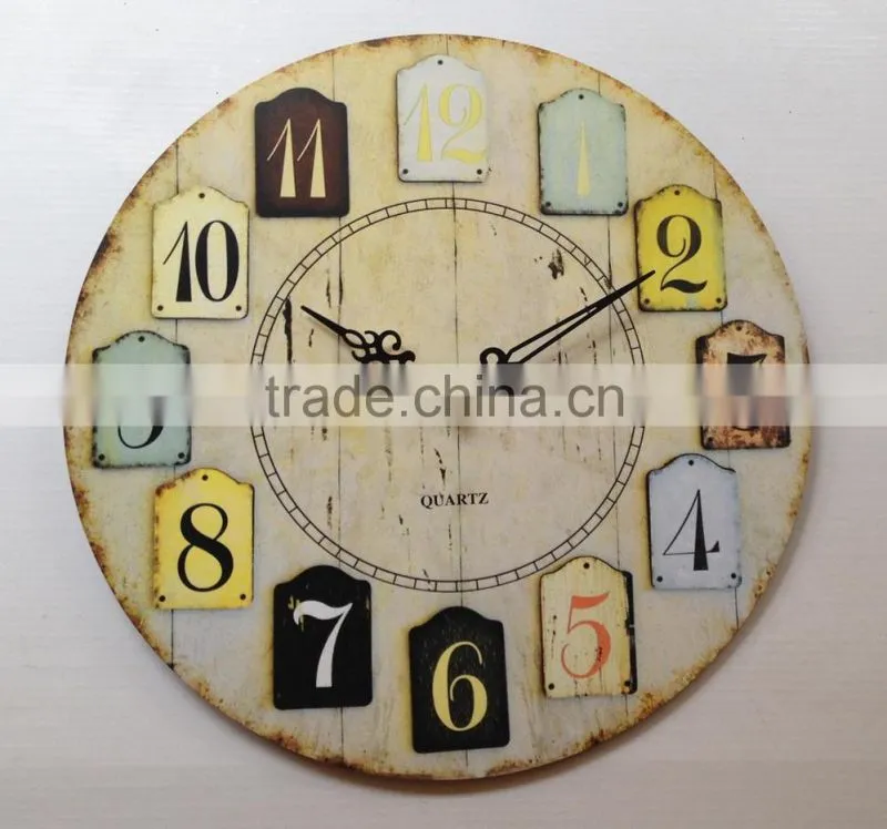 12 inch new designed MDF wall clock 2015