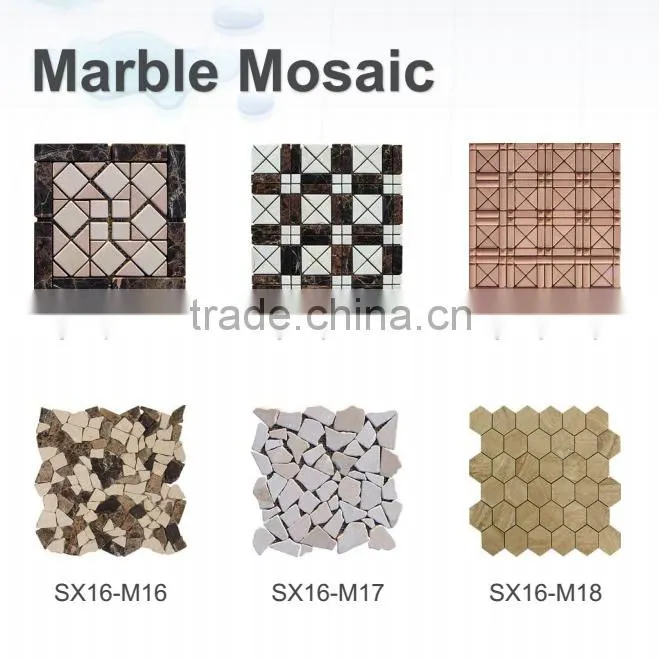 Bangladesh white marble mosaic tile with good price
