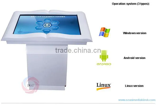Smart wifi shopping mall HD 42" LCD touch screen interactive digital kiosk table