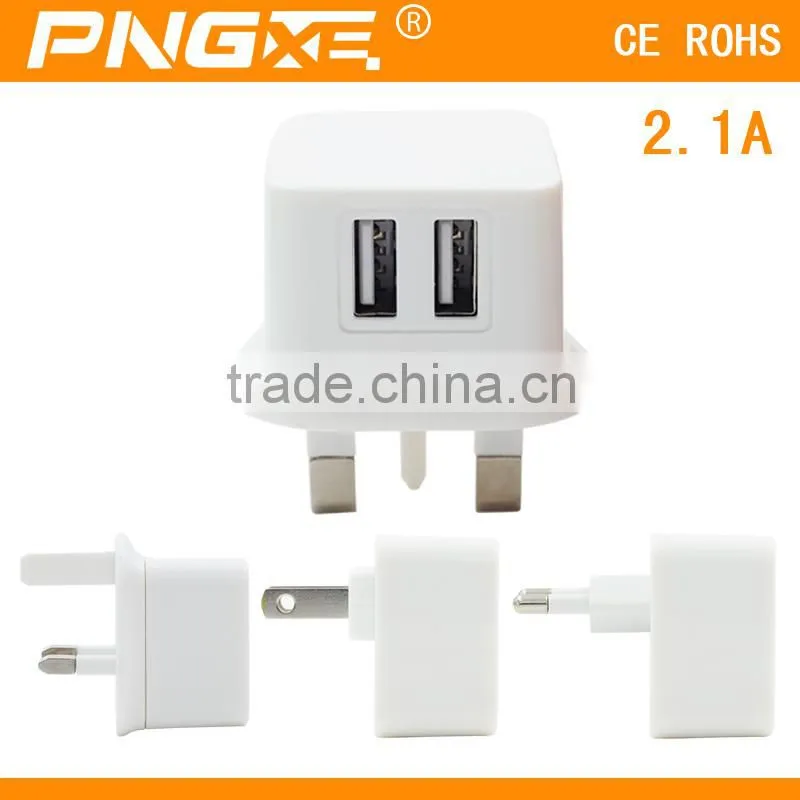 Wholesale high quality 5V2.1A fast charging mobile cell phone charger