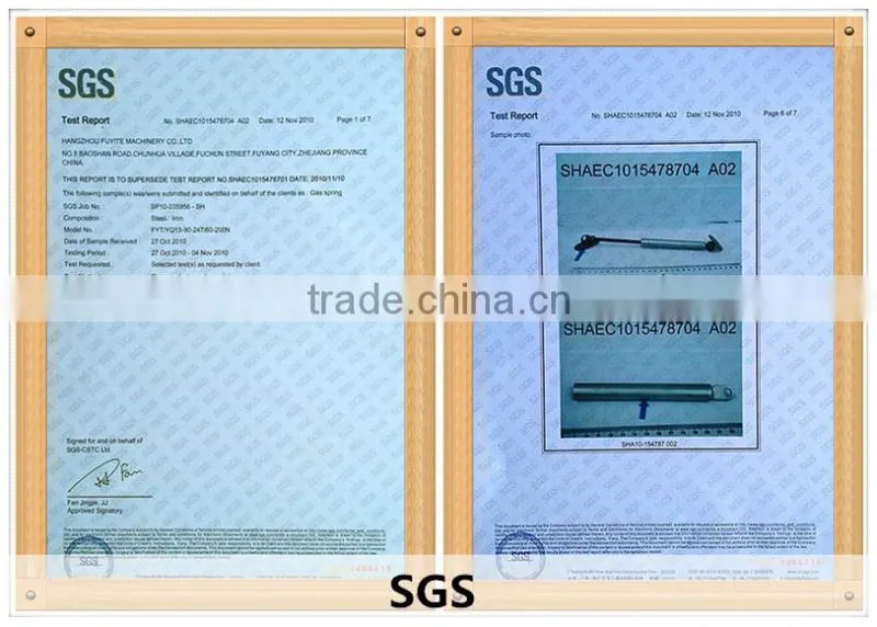 piston gas spring for machinery(ISO9001:2008)