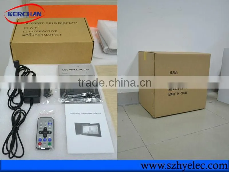10 inch multi push button lcd digital pop displays with open frame case