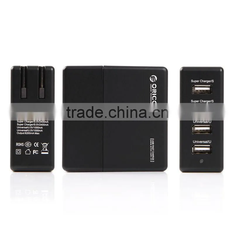 multifunction fast 5V 2A 4 ports portable travel wall usb charger
