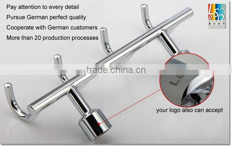 Bathroom chrome plated brass wall hooks