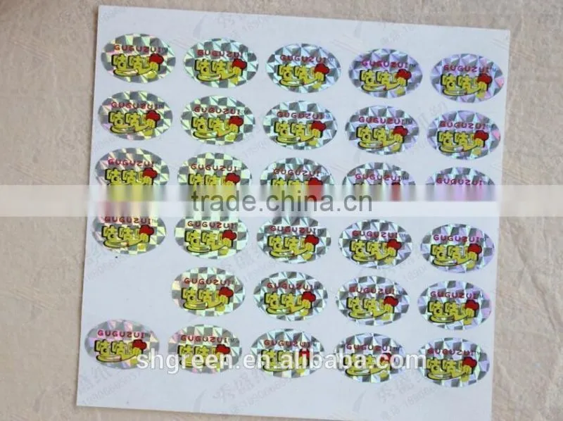 Matte silver plastic sticker for garment