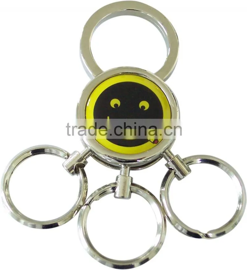 multi personalized key chain, newest polycyclic customized key ring