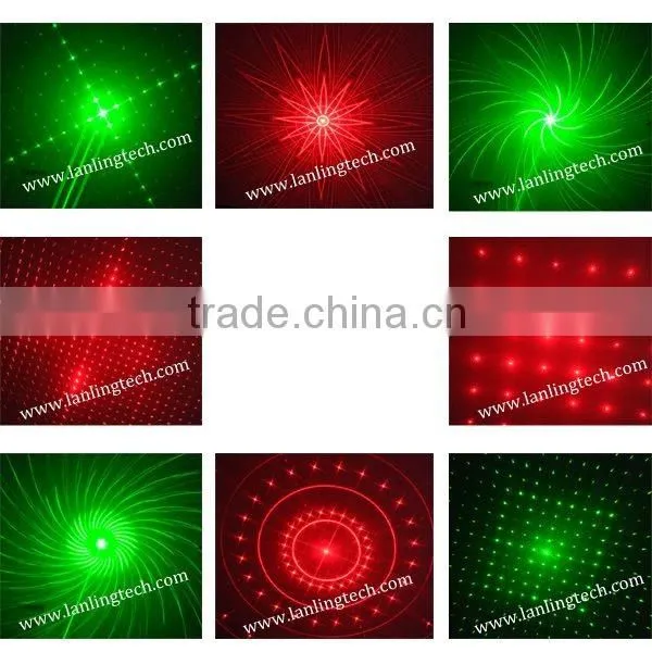 L6408RRGG Mini laser light 300mW RGRG 8gobos and 3W blue LED light with remote control