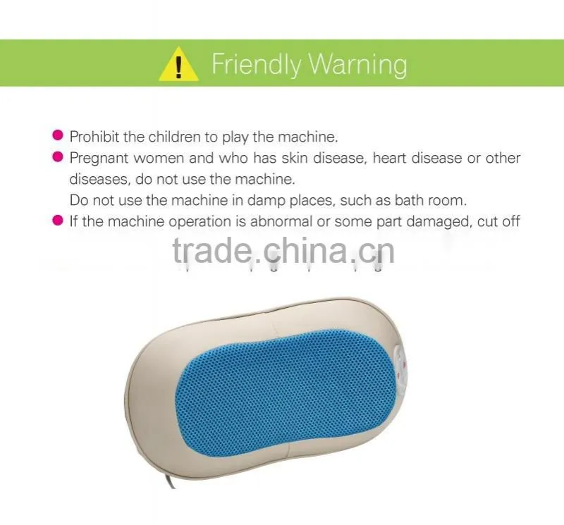 Rechargeable Fashion body massager. Personal Electric massage pillow C37-MP002
