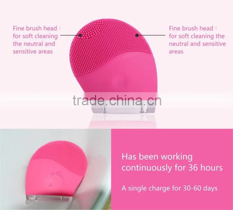 BP-1068 Sonic Silicone Face Brush, Gentle Exfoliator & Scrubber, Pore Cleanser rechargeable IPX7 FULL WATERPROOF