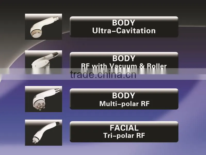 New products Portable 4 in 1 tripolar ultrasonic cavitation vacuum slimming machine