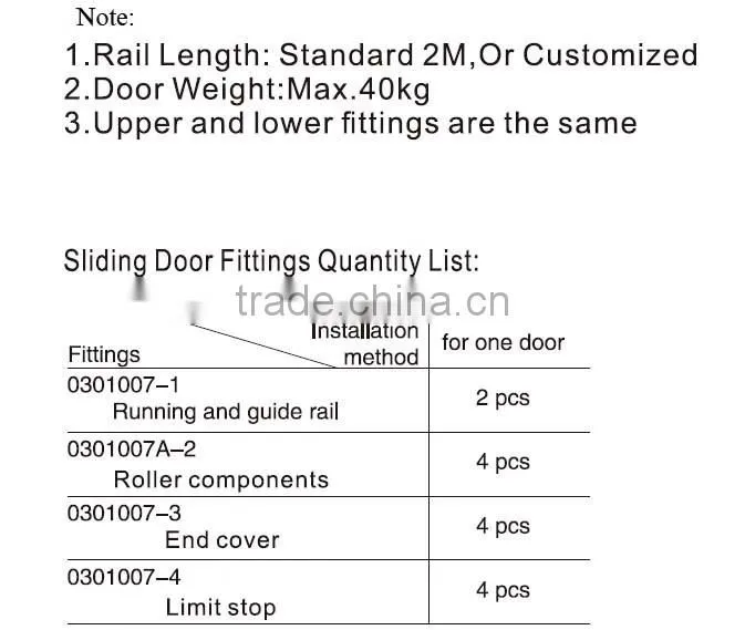 wooden wardrobe outer hanging sliding door hardware for light wardrobe door