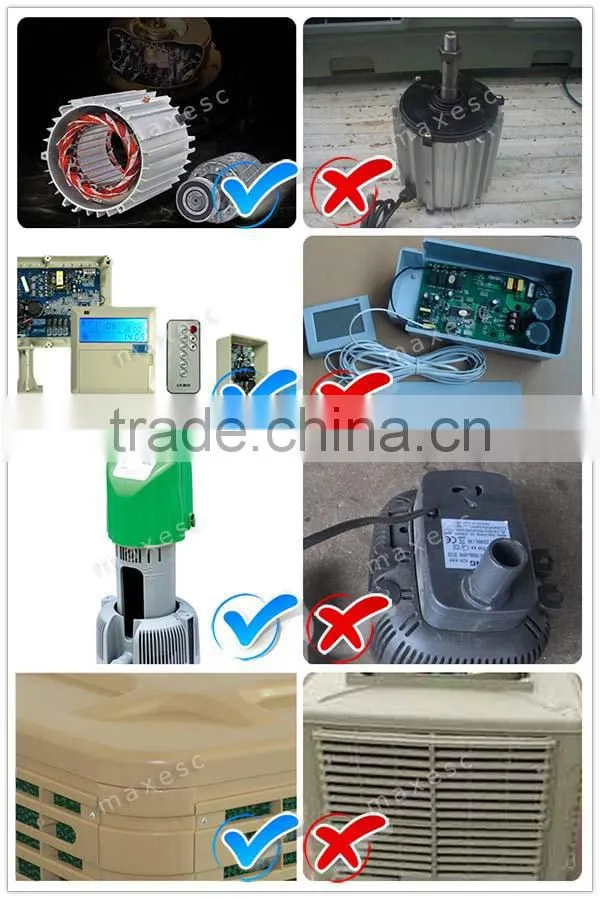 Industrial wall mounted wet water evaporative air cooler