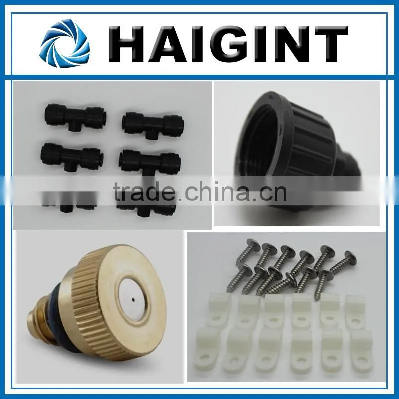 TY0730 2016 High Efficient Low Pressure Outdoor Misting System,Brass Misting Nozzle,Misting PE Pipe and Misting System accessory