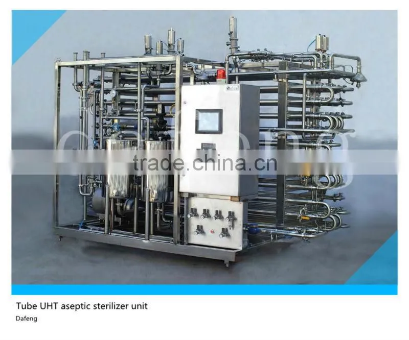 3 ton per hour Tube UHT mini milk pasteurizer machine