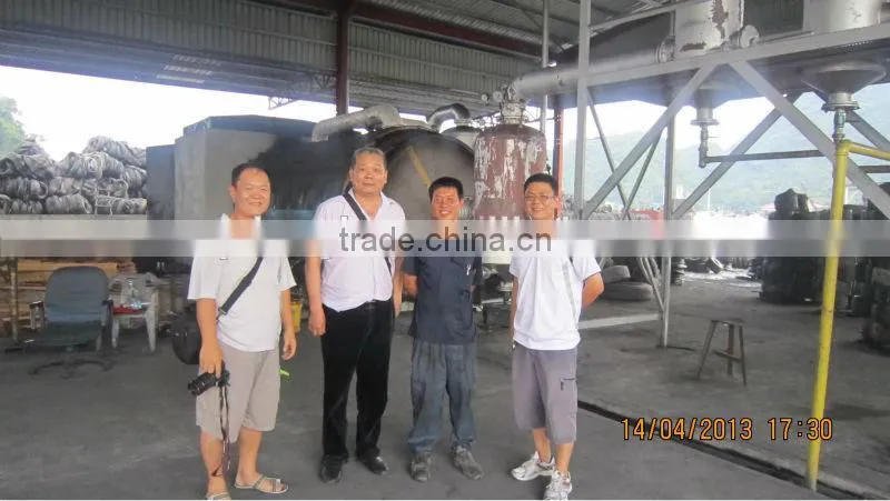 High efficiency batch type waste tire to oil pyrolisis machine