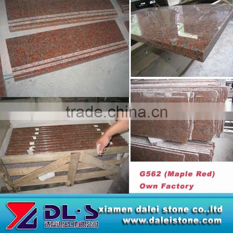 maple red granite step g562