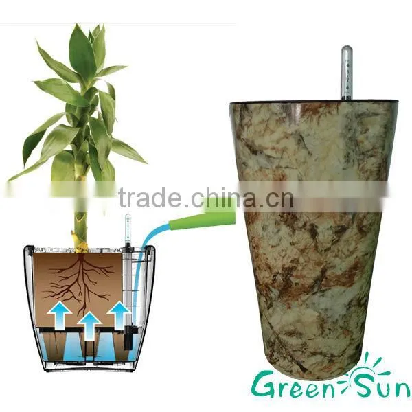 Self watering Plastic Marble Vase