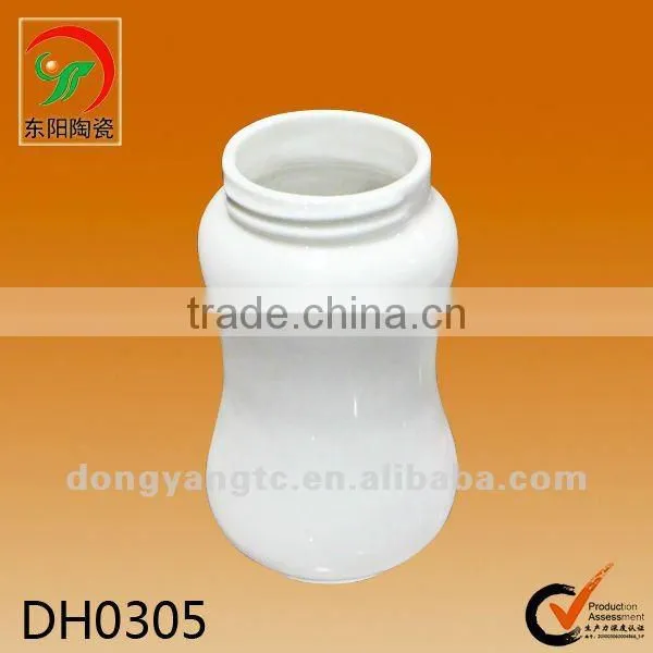 Factory direct wholesale white strengthen ceramic milk bottle