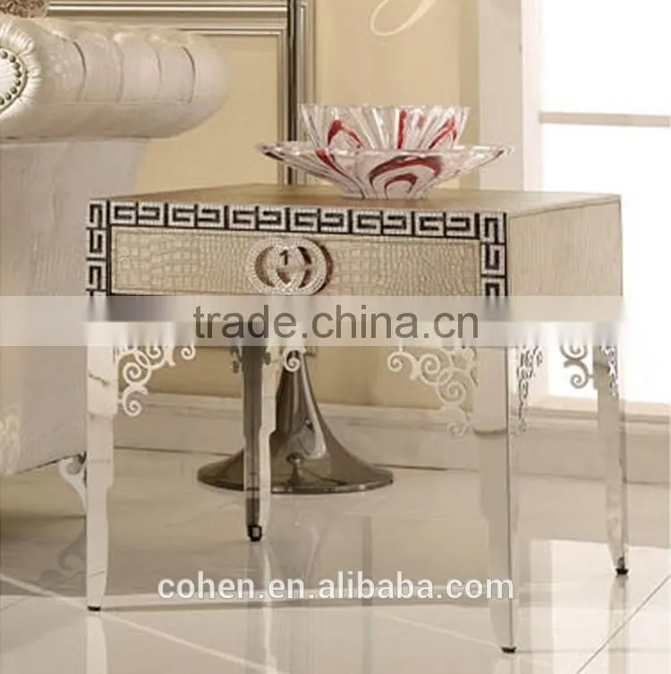 Fashional style stainless steel high end/side table/modern furniture B106-2