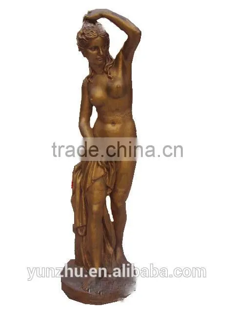 Bronze nude man casting statue