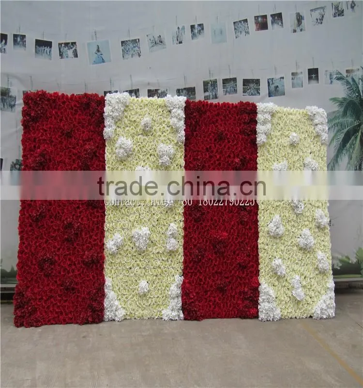 SJ0060035 2017 Hot sale silk flower wall for weeding decoration