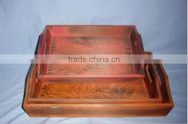 lacquered small wooden tray wholesale
