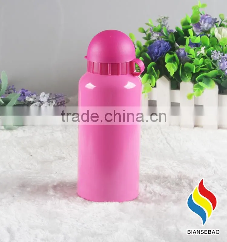 Pink colors aluminium water bottle