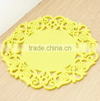 wholesale Korea lace creative home fashion hollow silicone coasters