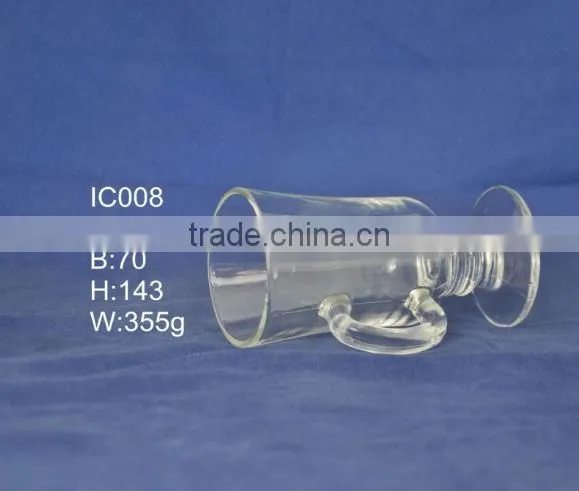 2014 hot sell insulated glass coffee cup without handle
