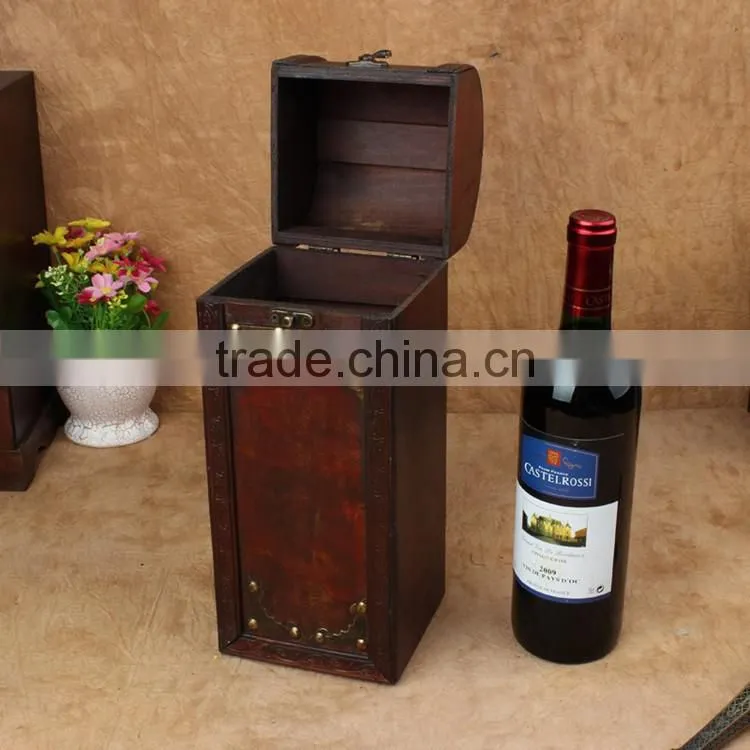 Wooden box for single wine gift ideas