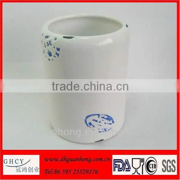 New Postmark Printing Ceramic Cylinder Vase