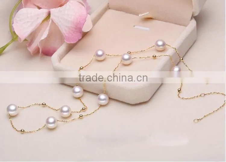 cheap 11-12 mm freshwater pearl necklace and bracelet sets