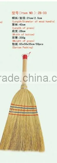 short wood handle corn broom