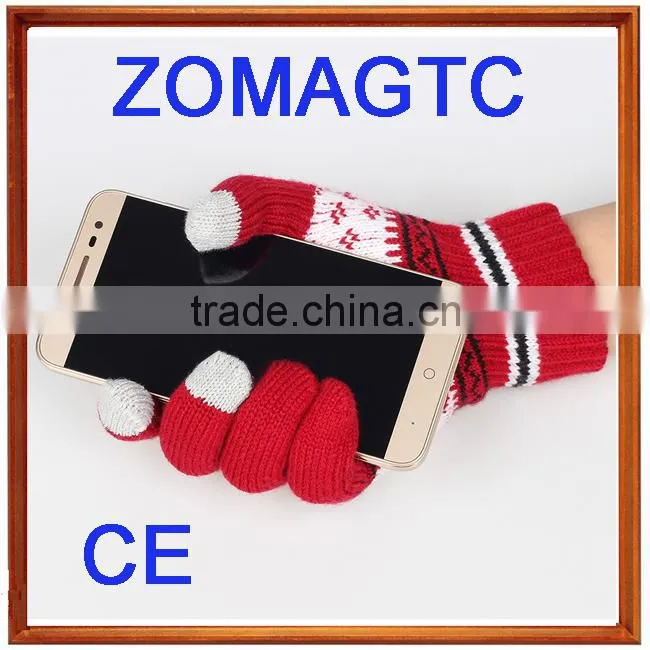 Ladies fashion Ladies fashion touch screen gloves smart phone 3 finger touch screen gloves
