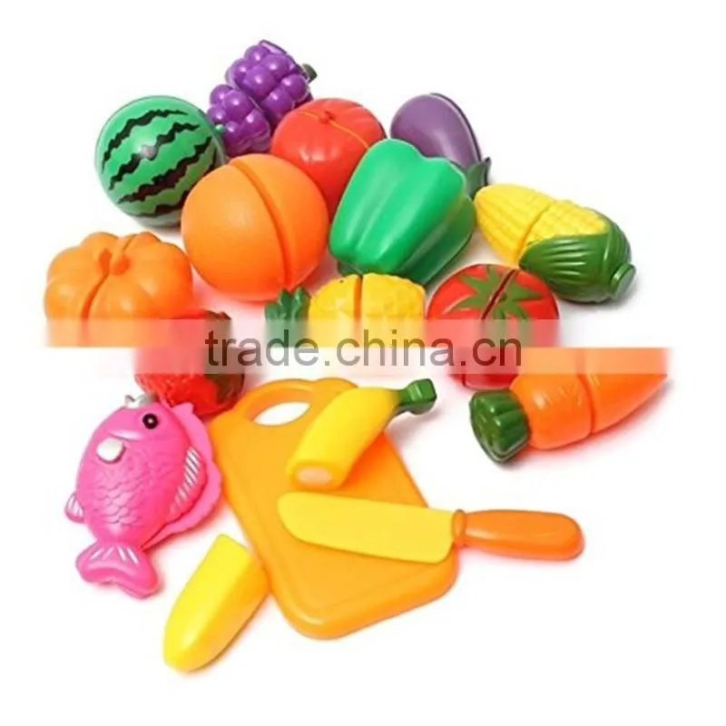 2016 new funny plastic pretend play food toy set for kids