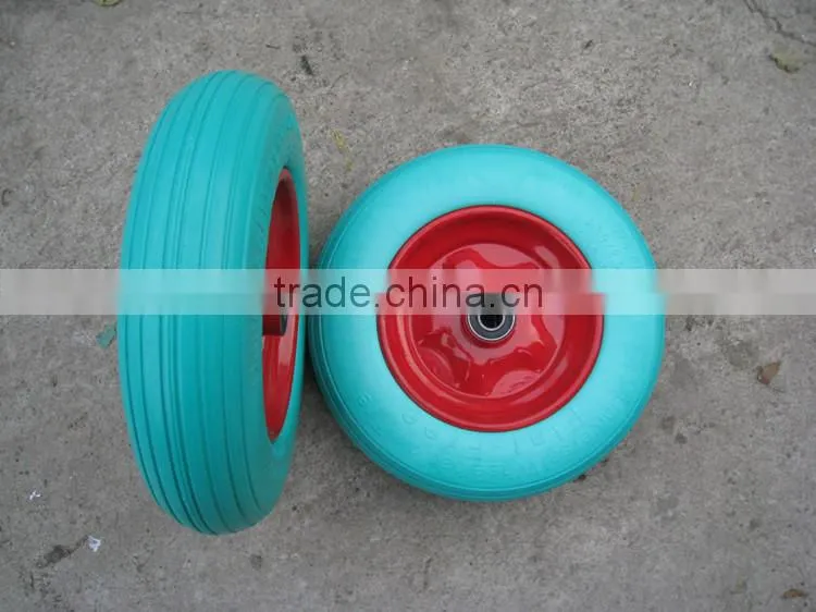hand cart hand truck durable tubeless 4.0-8 PU foam wheel