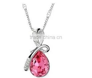 2016 cheap Women's Rhinestone Chain Crystal pendent Necklace Waterdrop Jewelry Xmas Christmas Gift for decoration