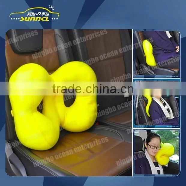 Flexible Optionally Velvet Fabric Memory Foam Cylinder Travel Neck Support Pillow