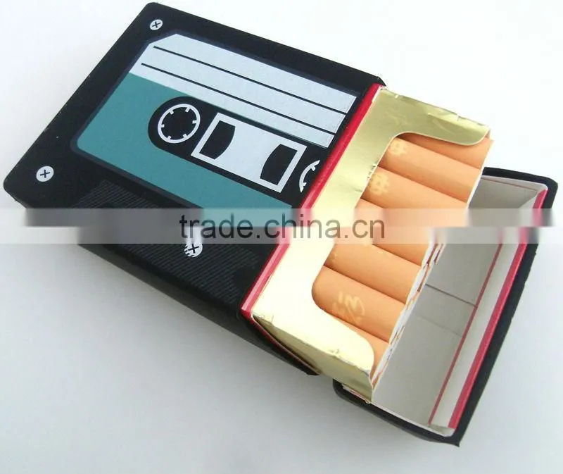 Vintage Silver/Silicone Aluminum Cigarette Cases Wallet(FDA)