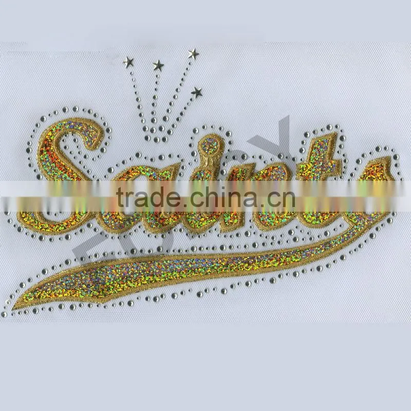 sequin embroidered iron on letter for garment FOKSY