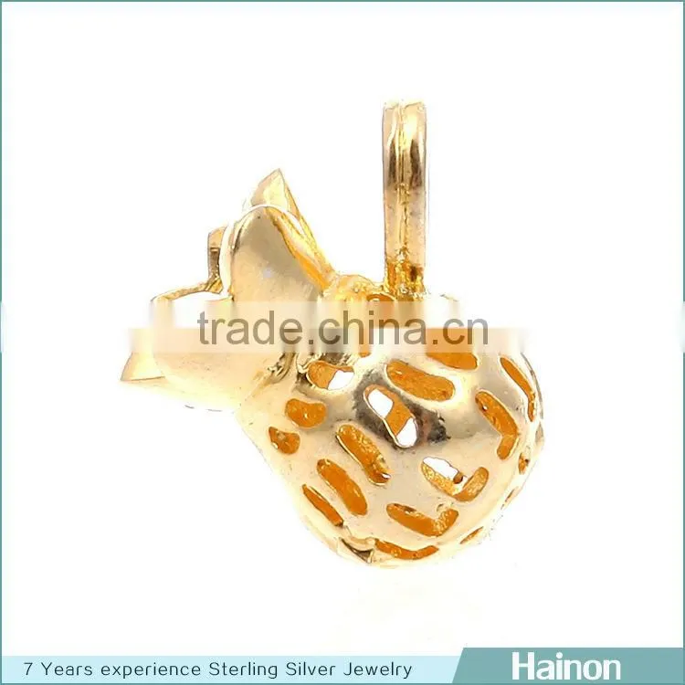 wallet shape gold plated sterling silver material jewelry accessory